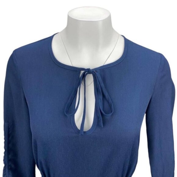 THE FIFTH LABEL Tie Neck Long Sleeve Dress Sz XS Blue - Picture 2 of 8